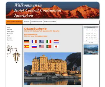 Central-Continental.ch(Home (online booking)) Screenshot