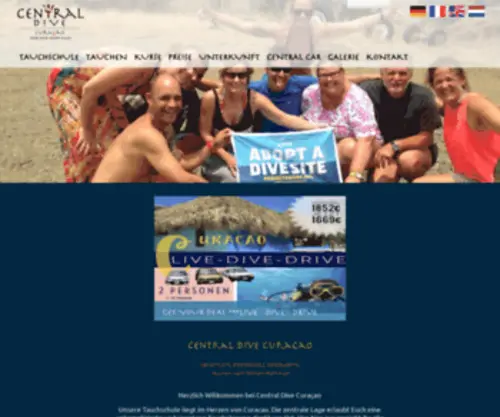 Central-Dive-Curacao.com(Central Dive Curaçao) Screenshot