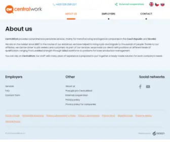 Central-Work.eu(CentralWork s.r.o) Screenshot