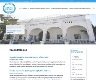 Centralbank.gov.so(Central Bank of Somalia) Screenshot