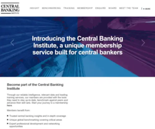 Centralbankinginstitute.com(Central Banking Institute) Screenshot