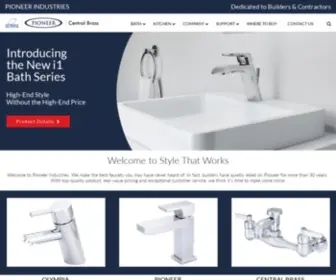 Centralbrass.com(Pioneer Industries Kitchen Bathroom Faucets) Screenshot