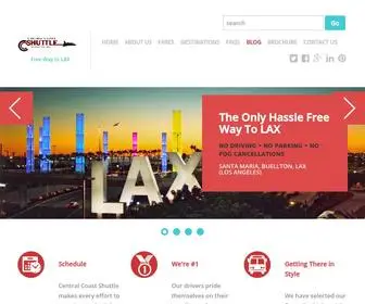 Centralcoastshuttle.com(The Only Hassle Free Way to LAX) Screenshot