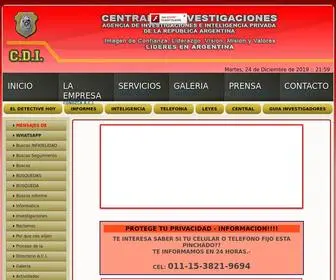 Centraldeinvestigaciones.com(Detectives Privados) Screenshot