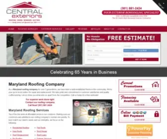 Centralexteriors.com(Maryland Roofing Company) Screenshot