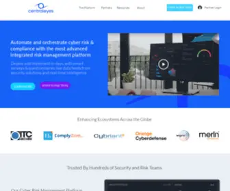 Centraleyes.com(SaaS-based cyber risk platform) Screenshot