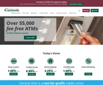 Centralfcu.com(Central One Federal Credit Union) Screenshot