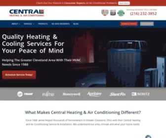 Centralhtg.com(Cleveland Heating and Cooling) Screenshot
