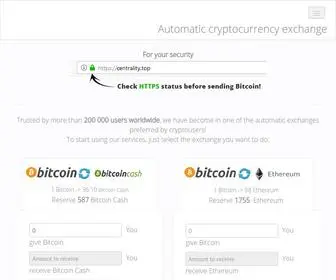 Centrality.top(Bitcoin Exchange) Screenshot