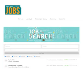 Centralkansasjobs.com(View the job listings on Central Kansas Jobs) Screenshot