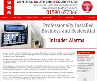 Centralsouthernsecurity.com(Burglar Alarms) Screenshot