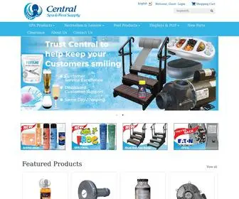 Centralspaandpoolsupply.com(Central Spa and Pool Supply) Screenshot