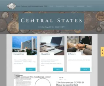 Centralstatesnumismaticsociety.org(Central States Numismatic Soceity) Screenshot