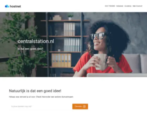 Centralstation.nl(Domeinnaam registreren bij Hostnet: MAKKELIJK) Screenshot