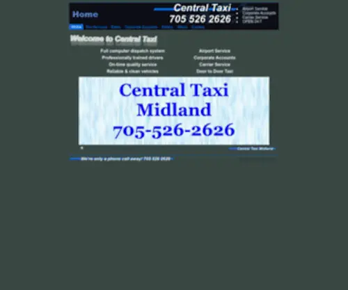Centraltaximidland.ca(Central taxi midland) Screenshot