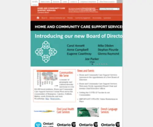 Centralwestlhin.on.ca(Local Health Integration Network (LHIN)) Screenshot