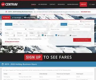 Centrav.com(#1 Airline Consolidator to Book Airfare) Screenshot