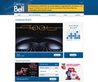 Centrebell.ca(Centre Bell) Screenshot