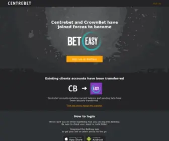 Centrebet.com Screenshot