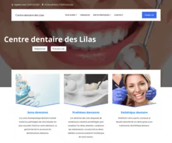 Centredentairedeslilas.com(Centre dentaire Les Lilas) Screenshot