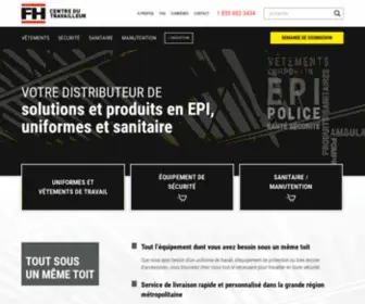 Centrefh.com(Uniformes et vêtements de travail et équipements) Screenshot