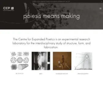 Centreforexpandedpoetics.com(The Centre for Expanded Poetics) Screenshot