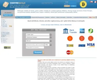 Centregold.com(Buy Bitcoin) Screenshot