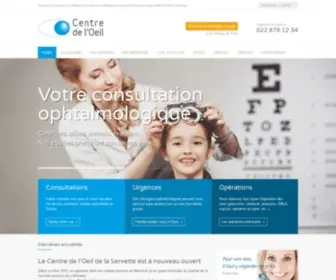 Centreoeil.ch(Votre ophtalmologue à Genève) Screenshot