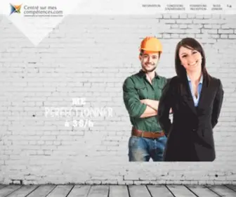 Centresurmescompetences.com(Formation continue à temps partiel pour personnes en emploi au centre) Screenshot