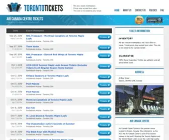 Centretoronto.com(Air Canada Centre Toronto) Screenshot