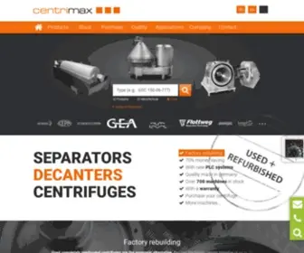 Centrimax.com(Used separators) Screenshot