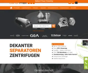 Centrimax.de(Gebrauchte Separatoren) Screenshot
