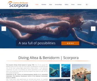 Centrobuceoscorpora.com(Centro Buceo Scorpora) Screenshot