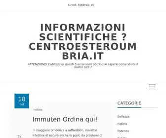 Centroesteroumbria.it(Informazioni scientifiche) Screenshot