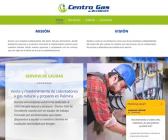 Centrogasdeoccidente.com(Empresa independiente del sector del gas natural y propano en Palmira) Screenshot