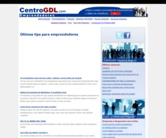 Centrogdl.com(Emprendedores EL Portal para Emprendedores y pequeños empresarios) Screenshot