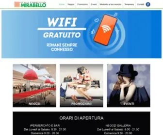 Centromirabello.com(Centro Commerciale Mirabello) Screenshot