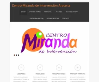 Centromiranda.es(Centro Miranda de Intervención Aracena) Screenshot