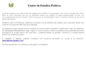 Centropoetico.com(Centro) Screenshot