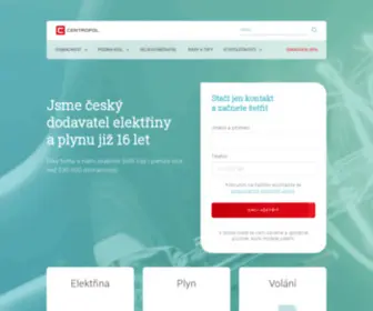 Centropol.cz(Dodáváme vám elektřinu a plyn už od roku 2002) Screenshot