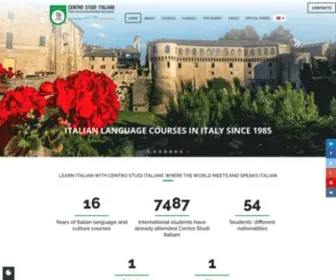 Centrostuditaliani.org(Italian Language Courses since 1985. Learn Italian with us) Screenshot
