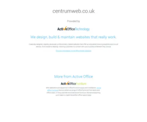 Centrumweb.co.uk(Web design company) Screenshot