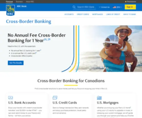 Centura.com(Cross-Border Banking for Canadians in the U.S) Screenshot