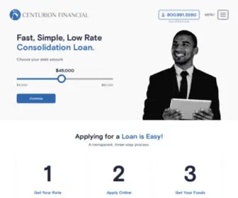 Centurionfinancialus.com(The Loan Consolidation Experts) Screenshot