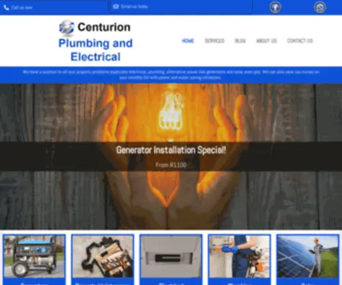 Centurionplumbingandelectrical.co.za(Centurion Plumbing and Electrical) Screenshot