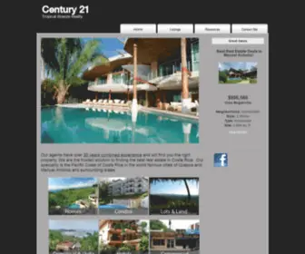 Century21CR.com(Manuel Antonio Homes for Sale) Screenshot