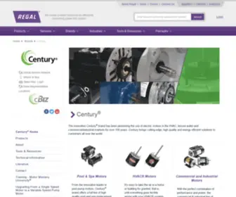 Centuryelectricmotor.com(Regal Beloit America) Screenshot