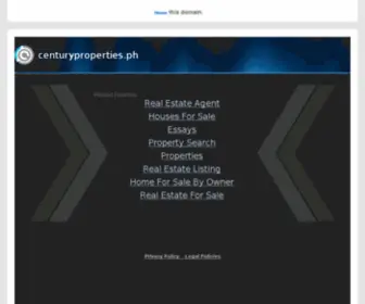 Centuryproperties.ph(Browse for Century Properties Group Inc) Screenshot