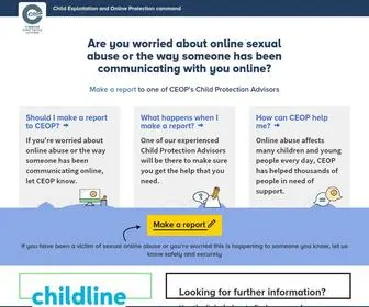 Ceop.police.uk(Child Exploitation & Online Protection Centre) Screenshot