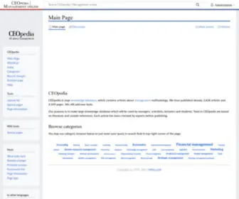 Ceopedia.org(Management online) Screenshot